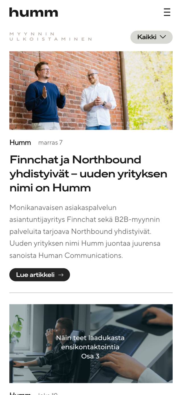 Humm.fi blogi - mobiilisivu